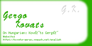 gergo kovats business card